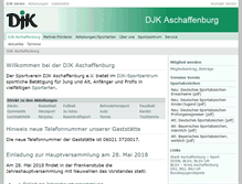 Tablet Screenshot of djk-aschaffenburg.de